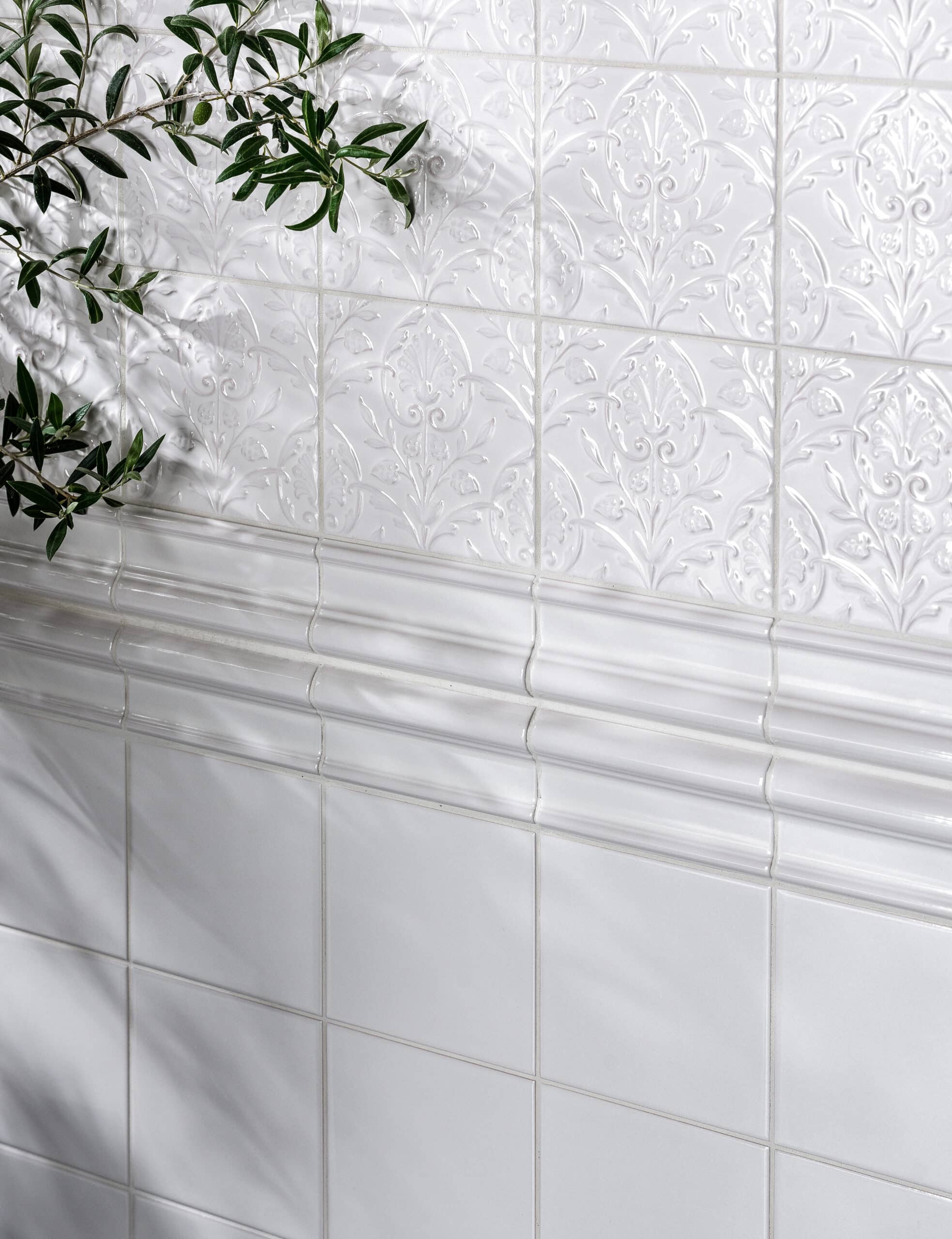 Ca'Pietra Victorian Style Wall Hampton Court Decor Cotton White, Square, & Dado (3)