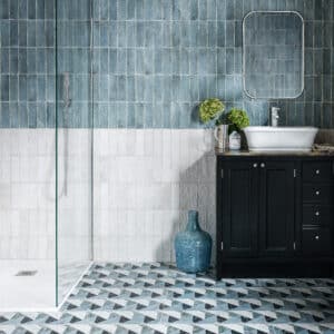 powder blue ceramic tiles