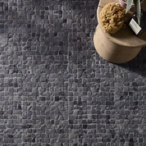 Capietra Enso Limestone Mosaic Cube Charcoal (2)