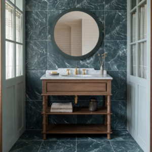 Capietra Echelon Verdi green blue marble effect tiles