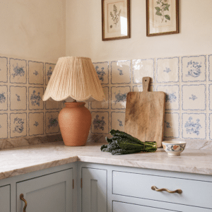 Studio Sanderson Aesops Fables blue patterned tiles